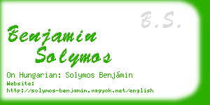 benjamin solymos business card